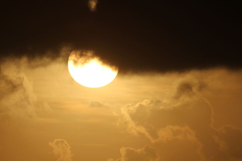 Sun disappears