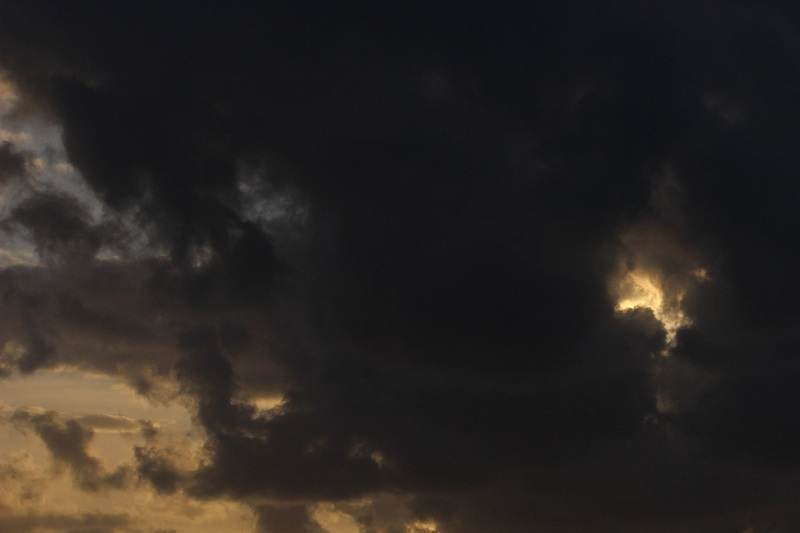 The eclipse behind the clouds