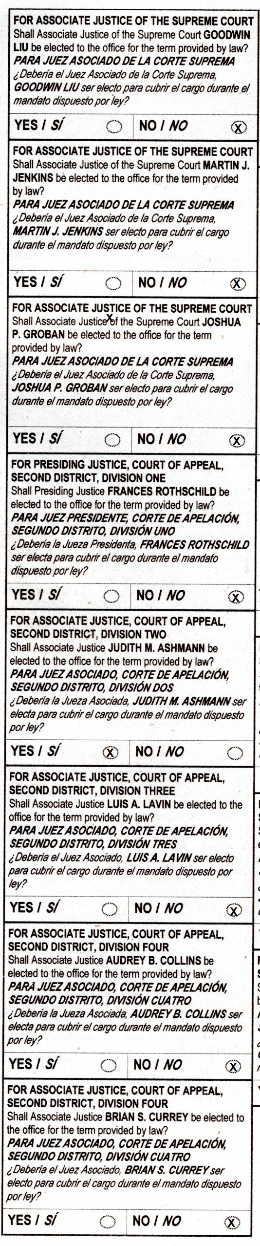 2022 Ballot