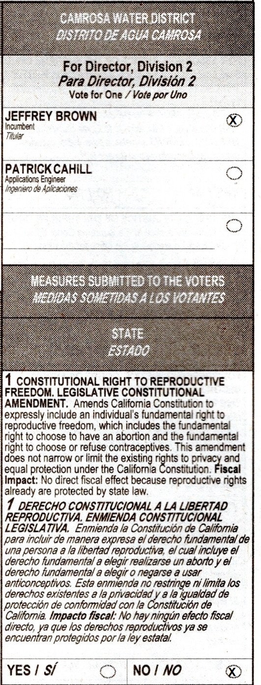 2022 Ballot