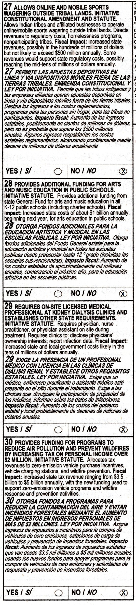2022 Ballot